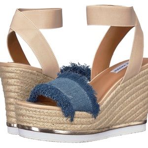 Steve Madden Venus Denim Fabric Wedges
